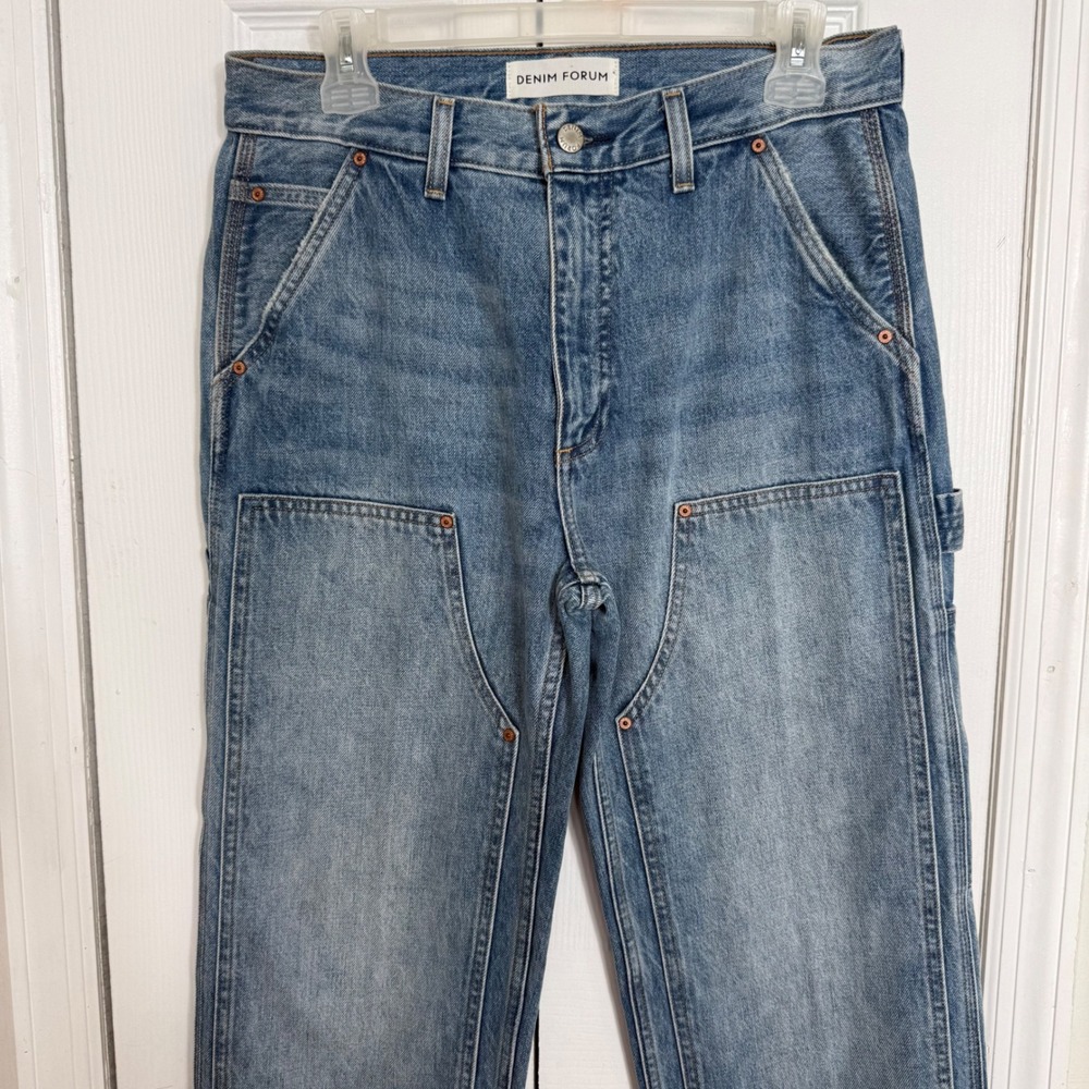 Denim Forum‎ Aritzia Carpenter Lo-Rise Loose Jeans 27 Light Wash Organic Cotton - Picture 2 of 9